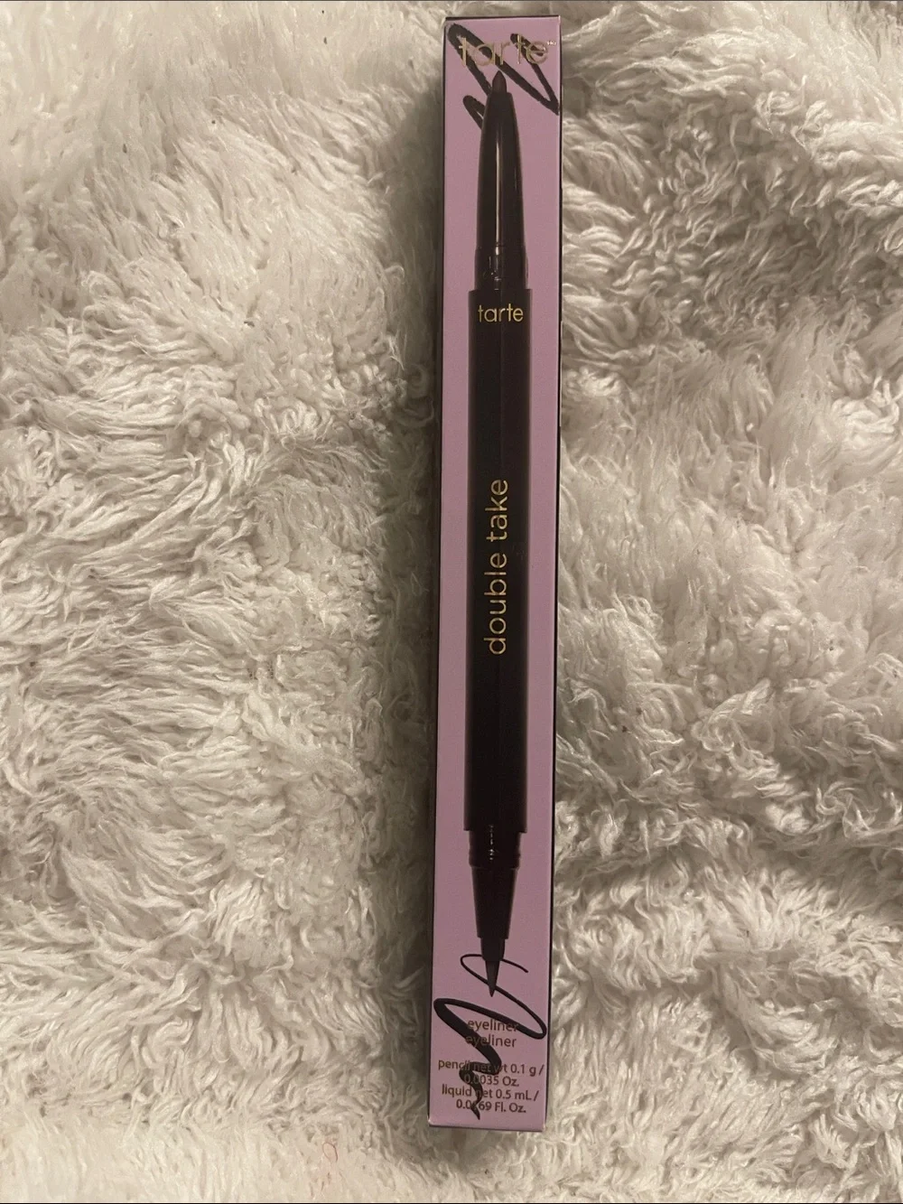 tarte Double Take Dual-Ended Eyeliner — Black and Pink Packaging